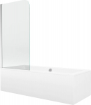 Vann seinaga, teisaldatav Mexen Cube, 80 cm x 170 cm x 40 cm, ristk&uuml;lik, valge