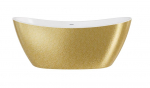Vann, teisaldatav Besco Ayla Glam Gold, 170 cm x 80 cm x 68 cm, ovaalne, kuldne/kroom