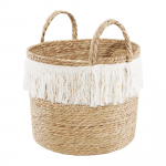 Korv Ambition Boho, puuvill/merihein, 26 cm x 26 cm