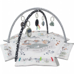 Tegevusmatt Milly Mally Minky 5in1, 107 cm x 107 cm, valge v./hall v.