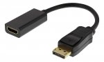 Adapter Deltaco Baltic, DisplayPort/HDMI female, 20 cm, must v.