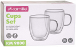 Topeltklaasist kruusikomplekt Kamille 9000, l&auml;bipaistev v., 0.25 l