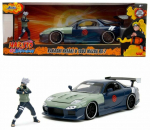 Figuuriga s&otilde;iduk Jada Toys Naruto Shippuden Kakashi Hatake & 1993 Mazda RX 7, 1:24, sinine v./roheline v.