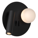 Valgusti seinale Lucide Matiz 77286/02/30, LED, 3000 &deg;K, 2 x 3.5 W, must v.