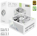 Toiteplokk Gamemax GX PRO 1250G WH 1250 W, 13.5 cm