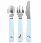 S&ouml;&ouml;giriistade komplekt lastele Mepal Forest Friends, 3 aastat, roostevaba teras, sinine v.