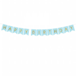 Vanik Party Deco Happy Birthday, helesinine v., 175 cm