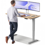 Arvutilaud reguleeritava k&otilde;rgusega Desktronic HomePro, 140 cm x 70 cm, 63 - 128 cm, hall v./bamboo v.