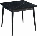 S&ouml;&ouml;gilaud Kalune Design Flora Bendir, valge v./must v., 80 cm x 76.5 cm x 80 cm