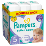 M&auml;hkmed Pampers Active Baby, 5 suurus, 11 - 16 kg, 150 tk