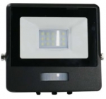 Prožektor liikumisanduriga, lakke v&otilde;i seina V-TAC Floodlight, 10 W, 735 lm, 6500 &deg;K, IP65, must v.