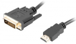 Adapter Lanberg CA-HDDV-20CU-0018-BK HDMI, DVI-D, 1.8 m, must v.
