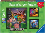Pusle 3in1 Ravensburger Minecraft 056217, 21 cm x 21 cm, 147 tk, mitmev&auml;rviline