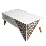 Kohvilaud Kalune Design Beril, valge v., 58 cm x 105 cm x 40 cm