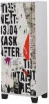 Kingakapp Kalune Design Filinta 766, valge v./punane v./mitmev&auml;rviline, 38 cm x 50 cm x 127 cm