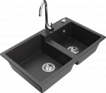 K&ouml;&ouml;givalamu Mexen Tomas, graniit, 80 cm x 50 cm x 19 cm, must/kroom