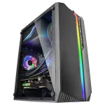 Arvuti korpus Mars Gaming MC-S1, l&auml;bipaistev v./must v.
