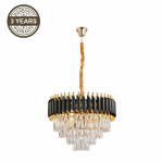 Valgusti rippuv Domoletti Lanna, E14, 6 x 40 W, must v.