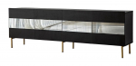 TV-laud Kalune Design Leon, kuldne v./hall v., 180 cm x 35 cm x 59 cm