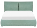 Voodi kahekohaline Beliani Bajonna, 160 x 200 cm, roheline v., ilma madratsita, p&otilde;hjalippidega
