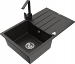 K&ouml;&ouml;givalamu koos kraaniga Mexen Bruno, vaik/graniit, 79.5 cm x 49.5 cm x 20 cm, must