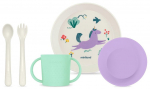 N&otilde;ude komplekt Miniland Learning Dream, 18 kuud, plastik, valge/roheline/violetne