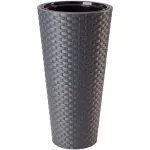 Lillepott Form Plastic Rattana Slim, plastik, &Oslash; 30 cm, hall v.