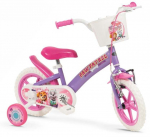 Lisaratastega laste jalgratas, laste Toimsa Paw Patrol TOI1180, roosa v./violetne v., 8", 12"