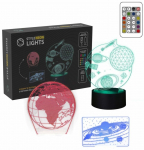 Dekoratsioon Manta 3D Kosmos LED-valgustusega, 19 cm, 13.7 cm, mitmev&auml;rviline