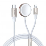 Juhtmevaba laadija Joyroom, Lightning/USB Type-C, valge v.