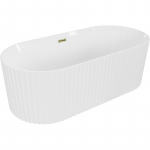 Vann seinaga, teisaldatav Mexen Paola, 170 cm x 80 cm x 58 cm, ovaalne, kuldne/valge