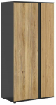 Riidekapp Luen, tamm v./must v., 55 cm x 95 cm x 196 cm