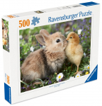 Pusle Ravensburger Rabbit And Chick, 36 cm x 49 cm, 500 tk, mitmev&auml;rviline