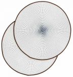 Lauamatt Homla Salado 244265, 38 cm x 38 cm, 2 tk, Sinine v./Must v.