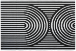 Vaip v&auml;literrassidele 008595, valge v./must v., 160 cm x 230 cm