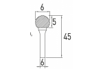 Frees, lihvimisots GE HT6D588 HT6D588, &uuml;mardamise, 45 mm x 6 mm