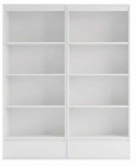 Raamaturiiul Palermo, valge v., 183 cm x 130 cm x 37 cm