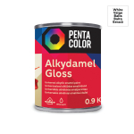 Emailv&auml;rv, universaalsed Pentacolor Alkydamel, l&auml;ikiv, 0.9 kg, valge v.