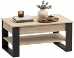 Kohvilaud Akord Furniture Factory Denver, must v./sonoma tamm v., 92 cm x 52 cm x 45 - 58 cm