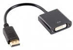 Adapter Lanberg Displayport to DVI DVI-D, Display port male, 0.1 m, must v.