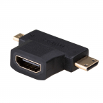 Adapter Akyga AK-AD-23 Mini HDMI + Micro HDMI, HDMI female, must v.