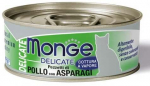 Kassi m&auml;rgtoit Monge Delicate, kanaliha/k&ouml;&ouml;giviljad, 0.08 kg