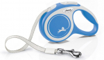 Automaatne jalutusrihm Flexi New Comfort Tape, sinine v./valge v., XS 3m