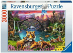 Pusle Ravensburger Tiger In Paradise 16719, 80 cm x 121 cm, 3000 tk, mitmev&auml;rviline