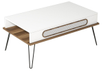 Kohvilaud Kalune Design Ekol, pruun v./valge v., 105 cm x 56 cm x 45.8 cm