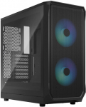 Arvuti korpus Fractal Design Focus 2 RGB TG Clear Tint, must v.