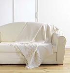 Pleed Douceur Golden Sunset, kreemjasvalge, 125 cm x 150 cm