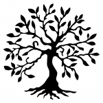 Seinadekoor Wallity Tree 3, 60 cm x 60 cm