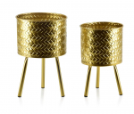 Lillepoti alus Mondex Swen HTOP1222, metall, kuldne v.