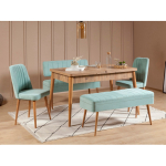 Elutoa m&ouml;&ouml;blikomplekt Kalune Design Vina, sise, t&uuml;rkiissinine v./roheline v.
